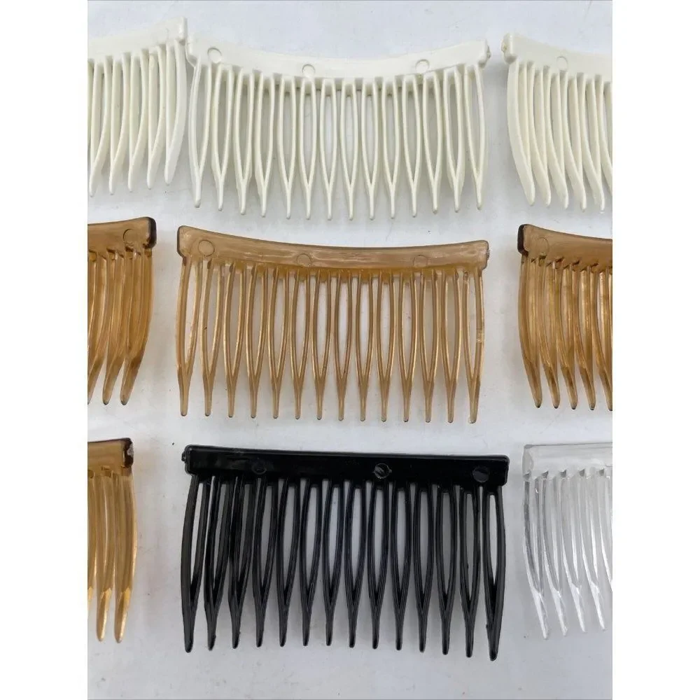 Vintage Lot of 9 Hair Side Comb Hard Plastic